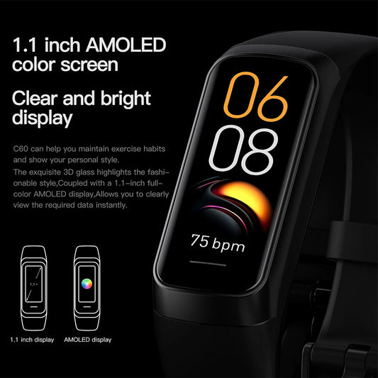 Smartwatch Body Temperature Monitor Fitness
