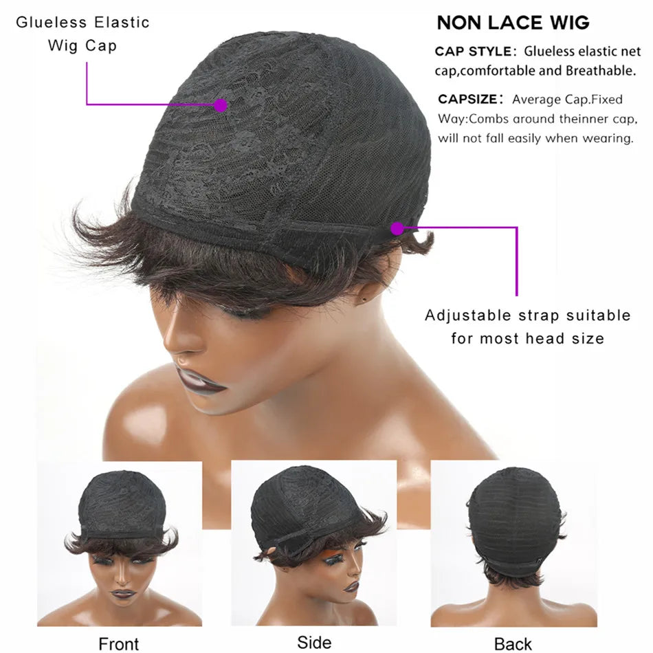 Pixie Cut Wigs For Women Human Hair