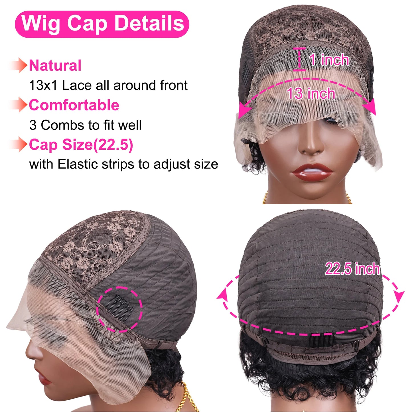 Lace Front Human Hair Wigs Brazilian 13x1