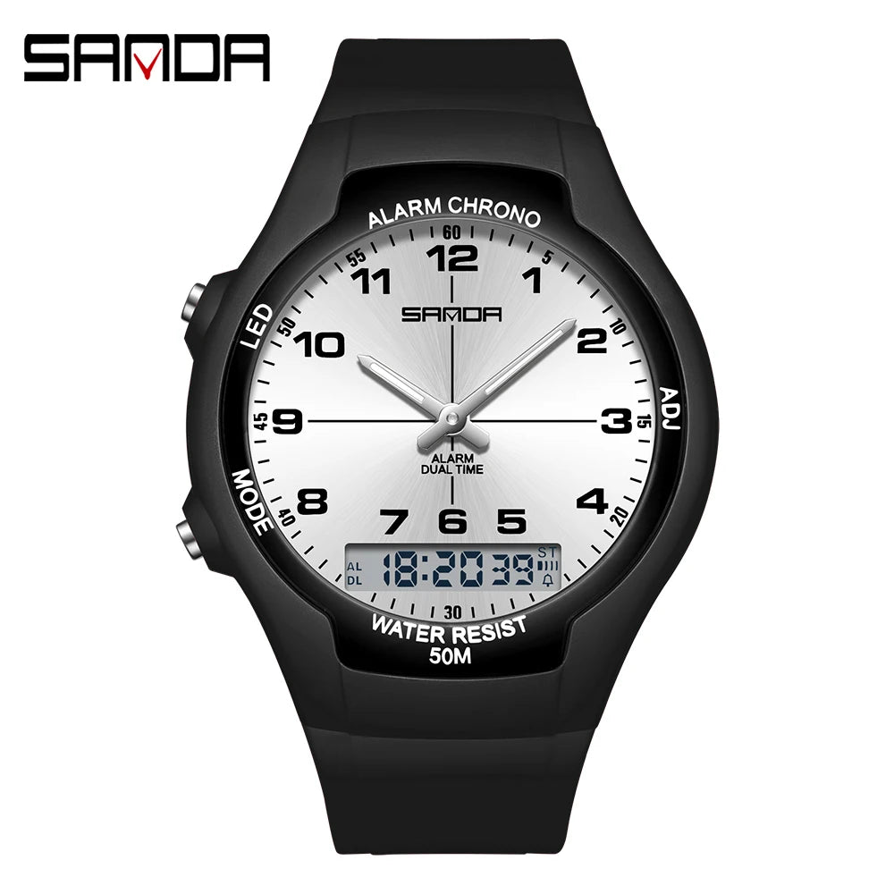 New Dual Display Electronic Watch