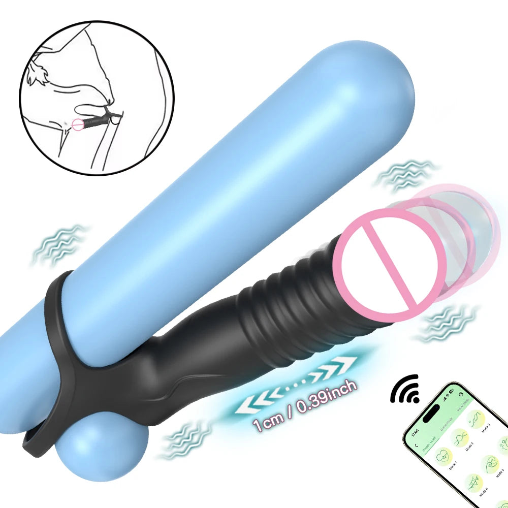 Double Penetration Vibrator Vagina Anal Sex Toy for Couple