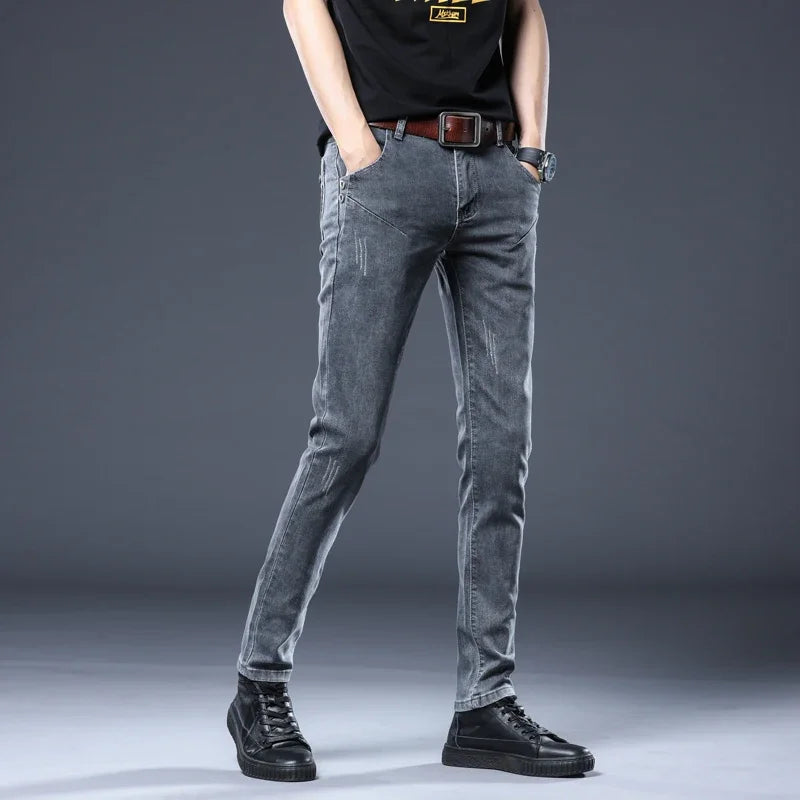 2026 New Gray Skinny Jeans