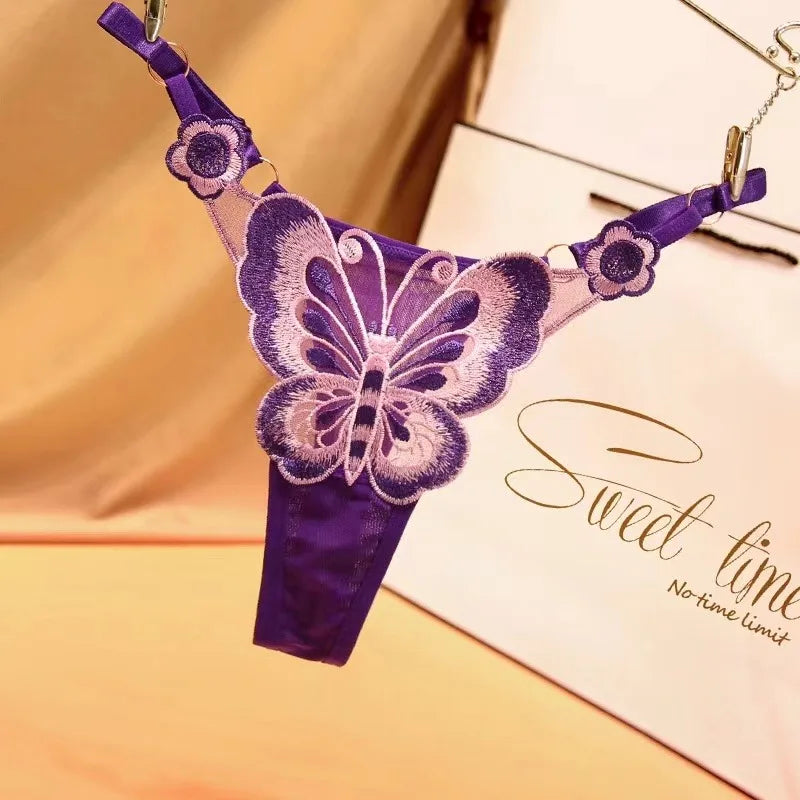 Sexy Lace Thong Women Butterfly