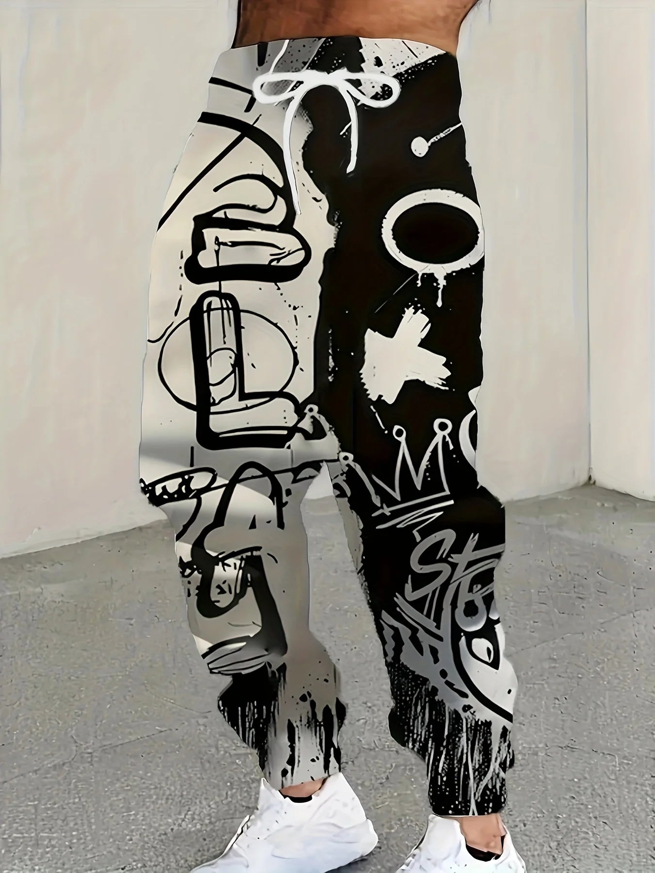 Men's Autumn Personalized Letter Graffiti