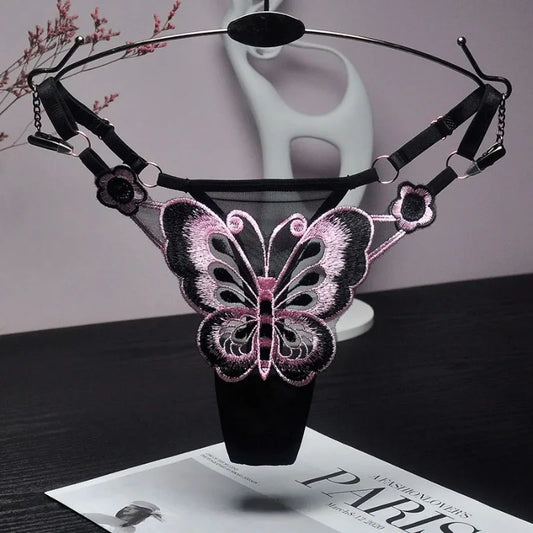 Sexy Lace Thong Women Butterfly