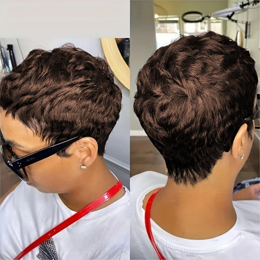 Short Pixie Cut Wig Human Hair For Women