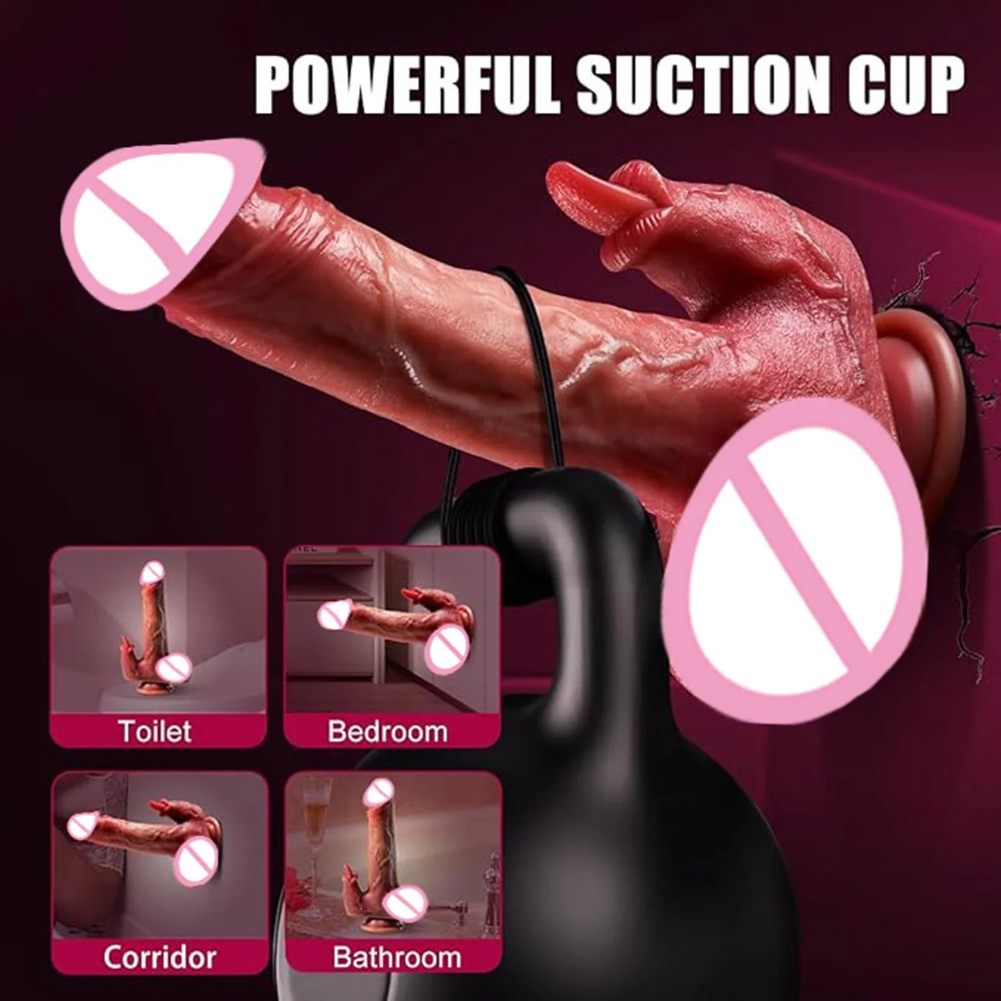 Vibrator Remote Control Heating Tongue Licking Clitoris