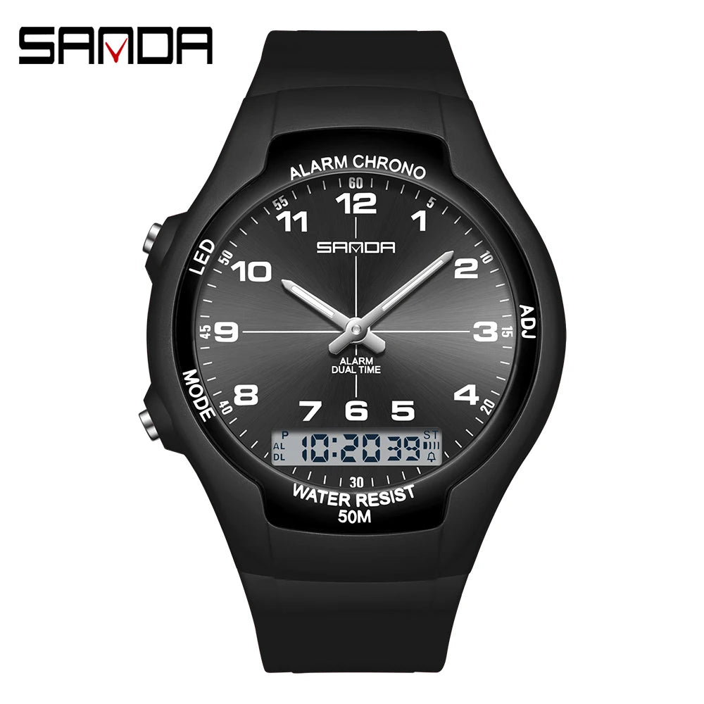 New Dual Display Electronic Watch