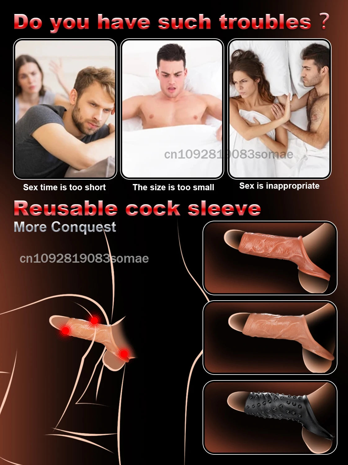 Silicone Extender Dick for Men Penis