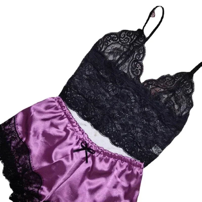 2 Pieces Pajamas Set for Women Sleepwear Sexy