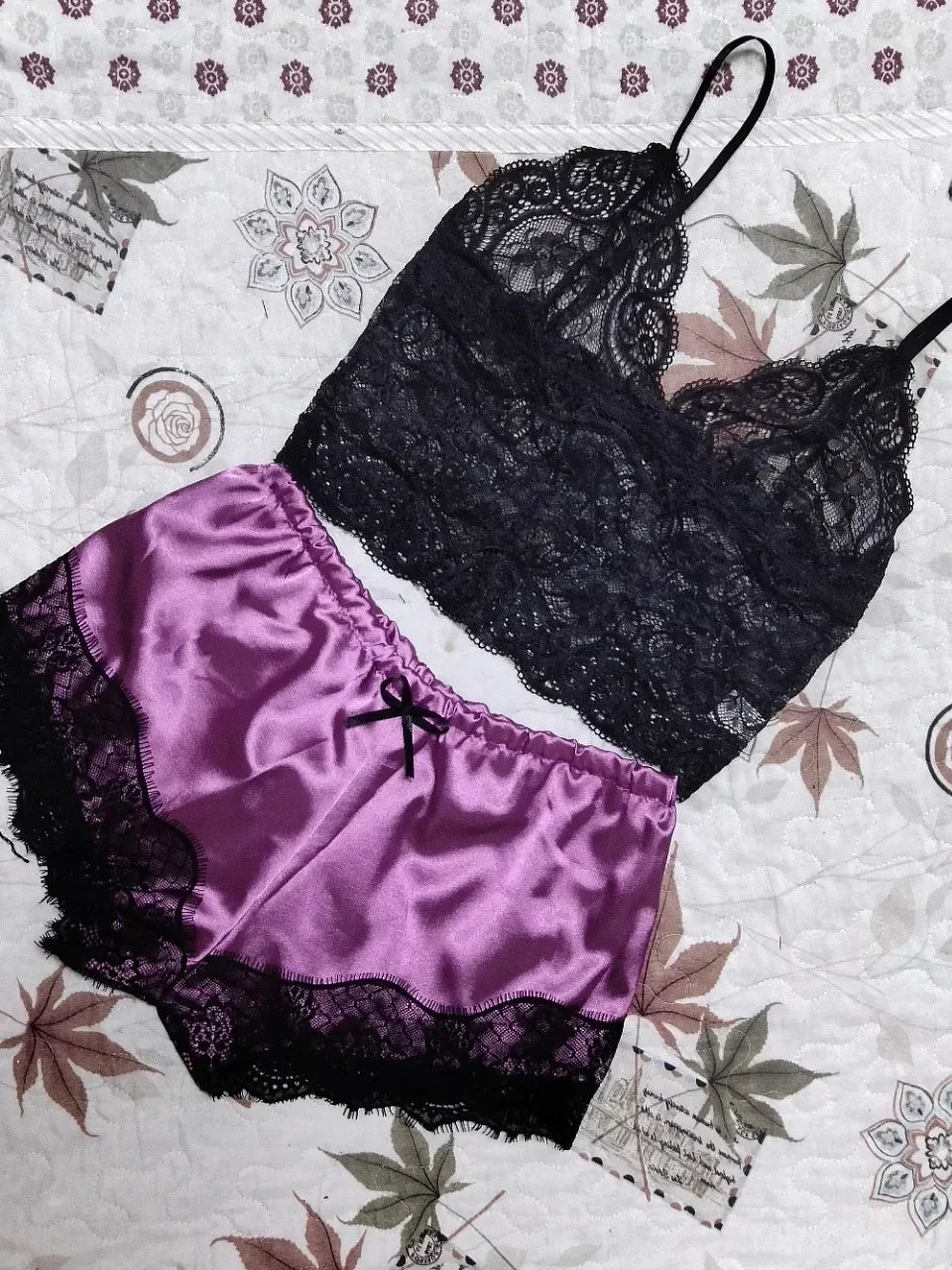 2 Pieces Pajamas Set for Women Sleepwear Sexy