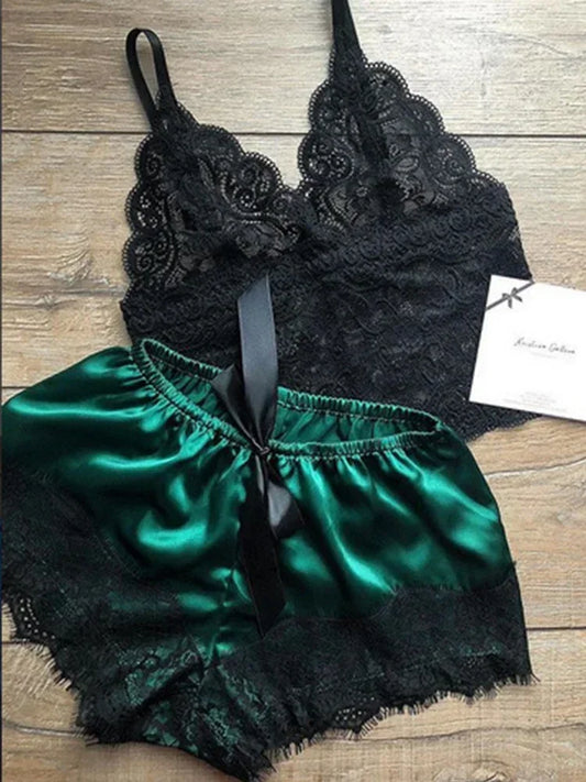 2 Pieces Pajamas Set for Women Sleepwear Sexy