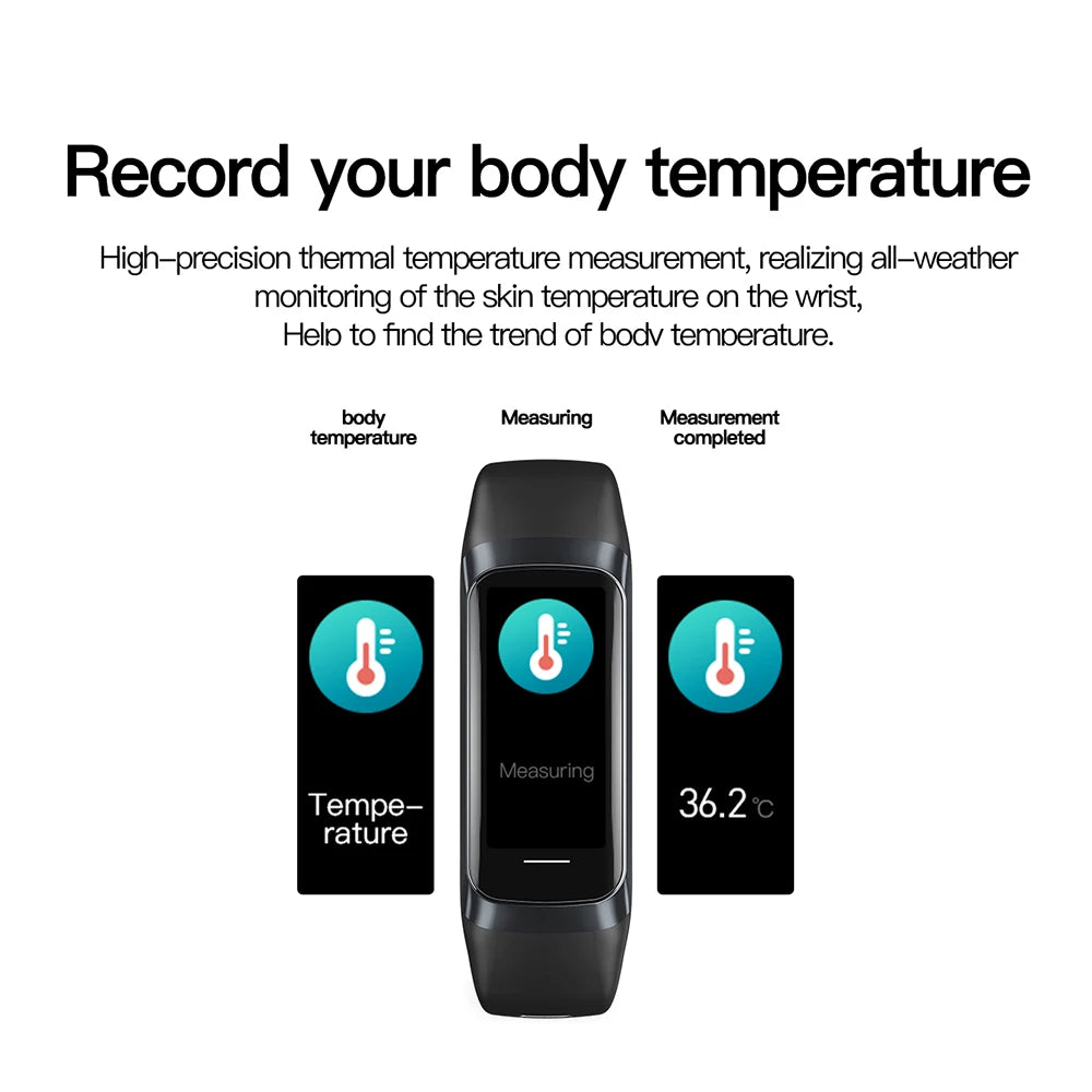 Smartwatch Body Temperature Monitor Fitness