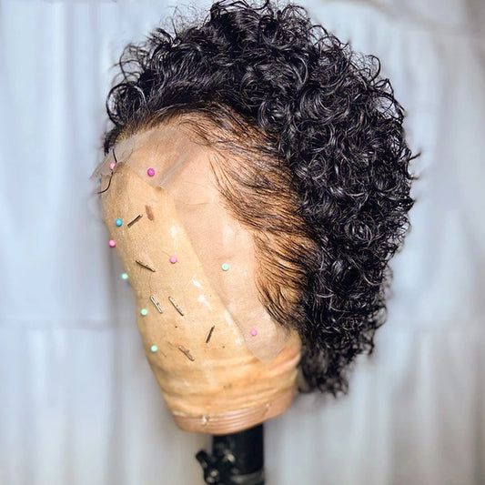 Cut Wig Transparent Lace Front Human Hair