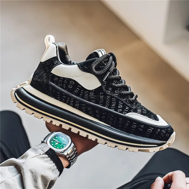 Thick Sole Men Chunky Sneakers Outdoor Wear