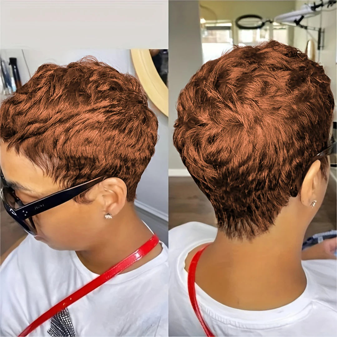 Short Pixie Cut Wig Human Hair For Women