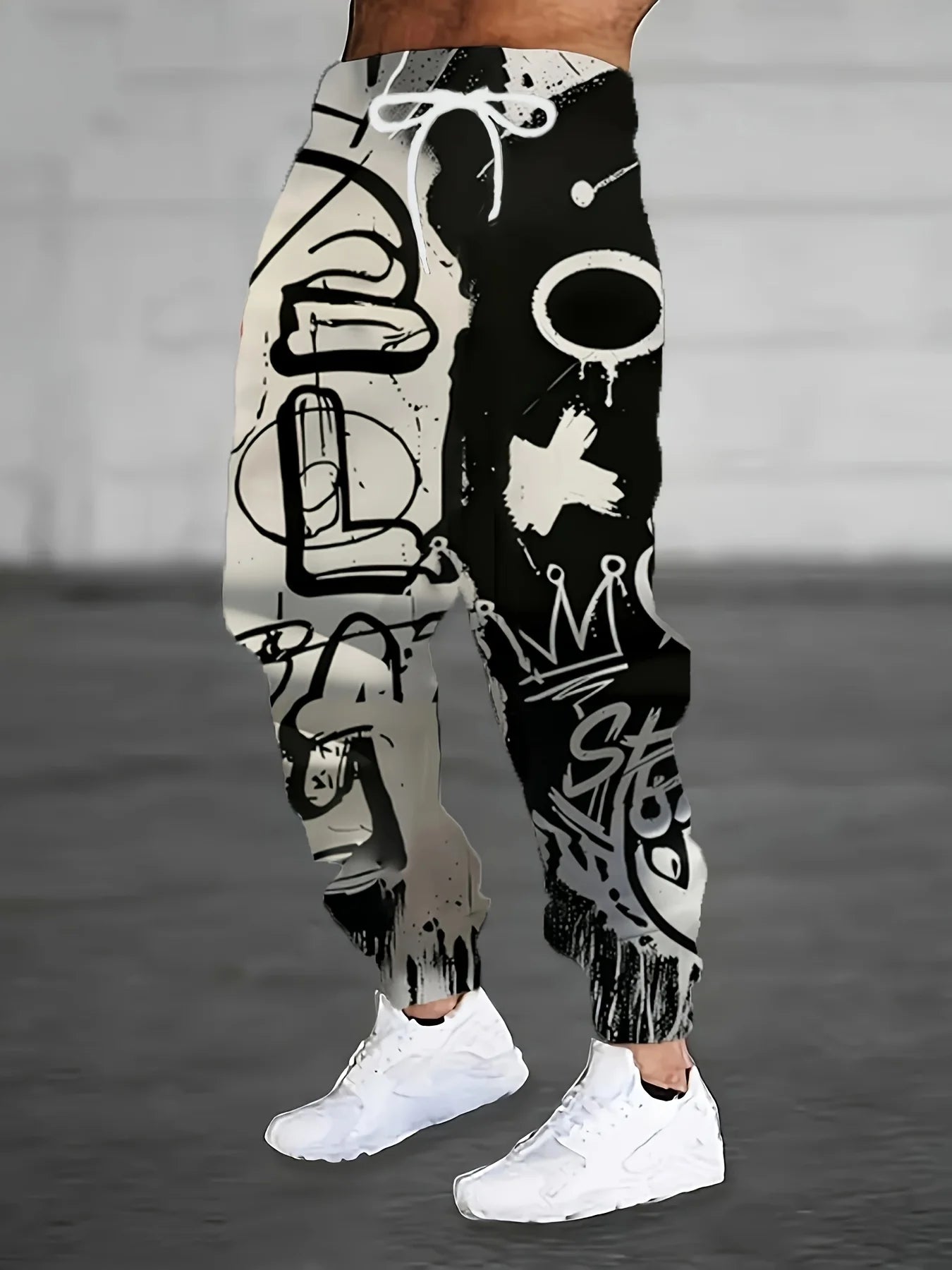 Men's Autumn Personalized Letter Graffiti