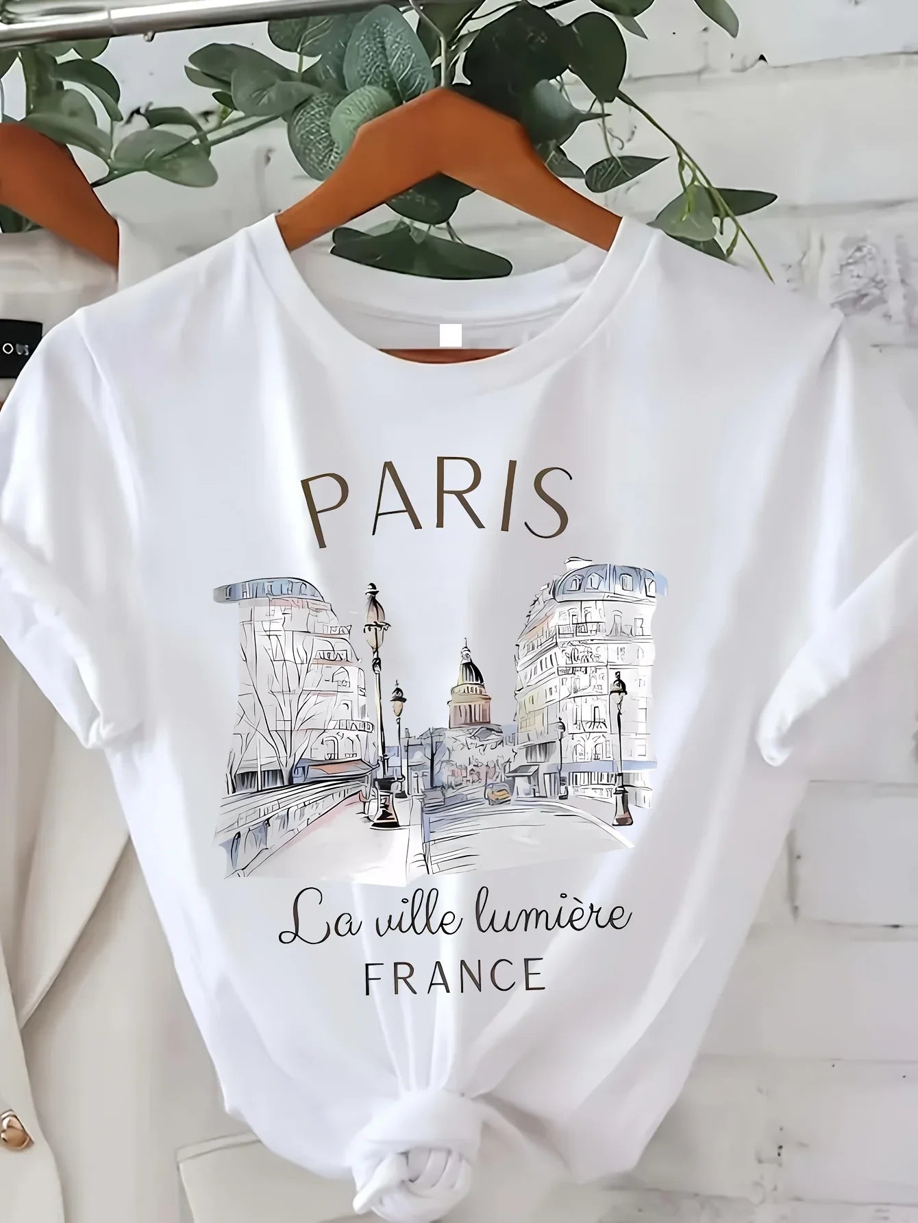 90s T Shirt Paris Women Print