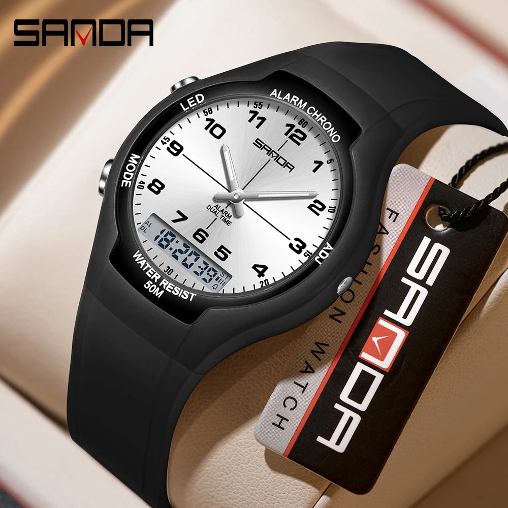 New Dual Display Electronic Watch