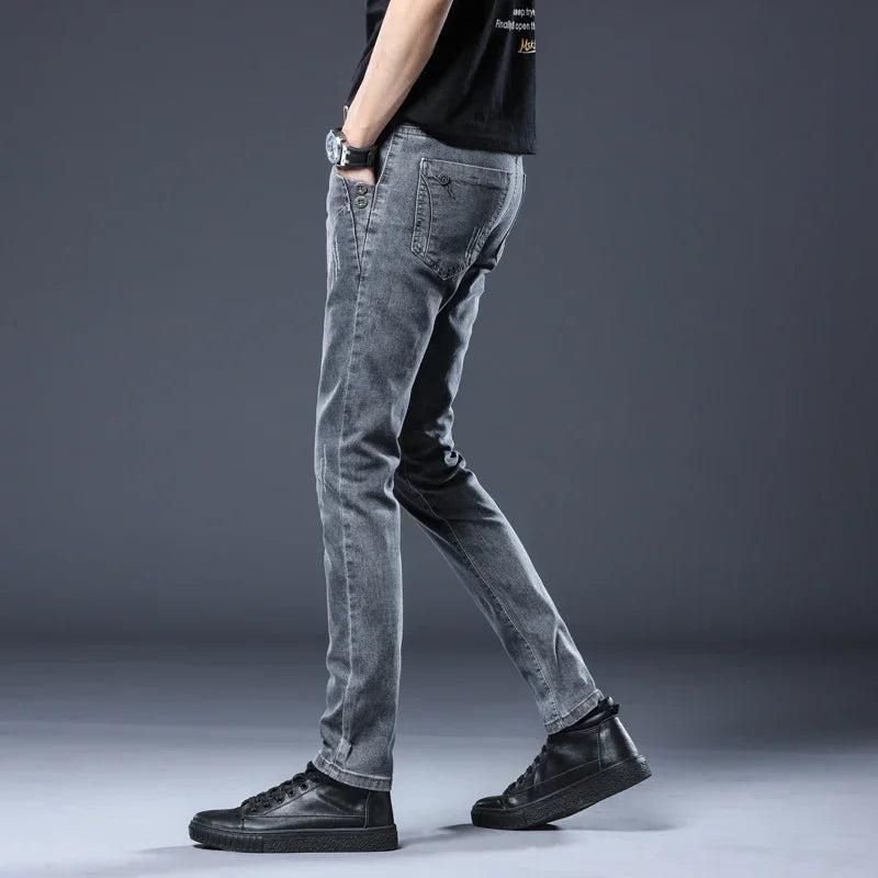 2026 New Gray Skinny Jeans