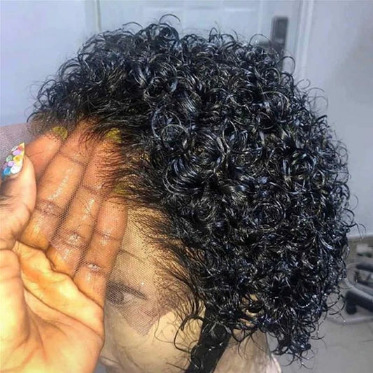 Cut Wig Transparent Lace Front Human Hair