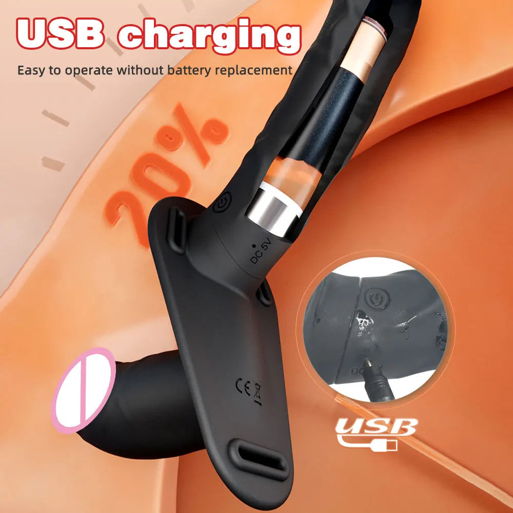 Double Head Artificial Penis Wearable Electric For Girl