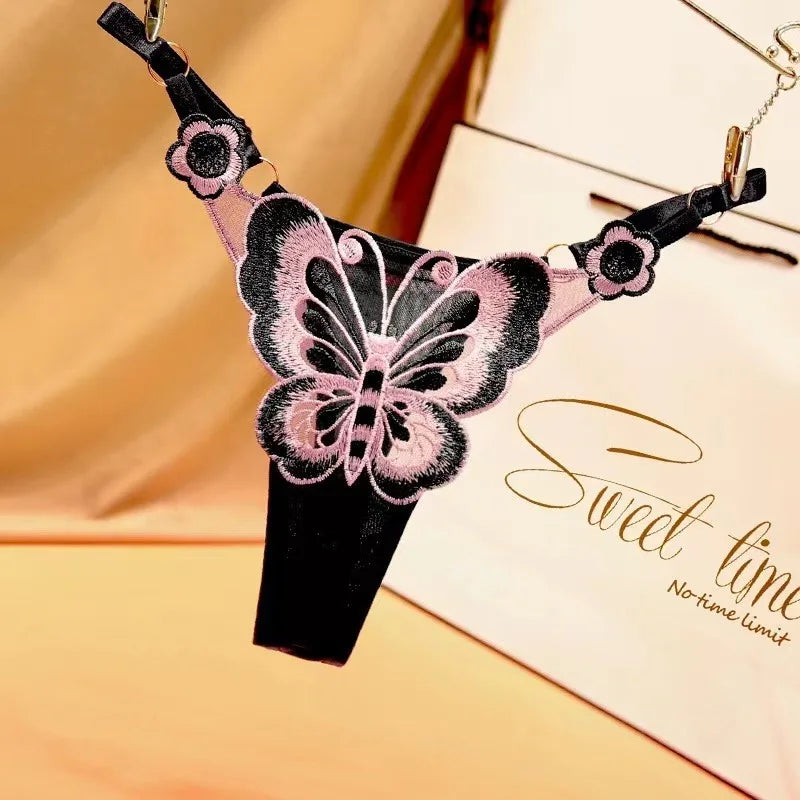 Sexy Lace Thong Women Butterfly