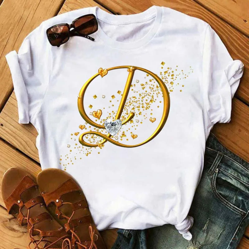 Fashion Women T-shirt Diamond