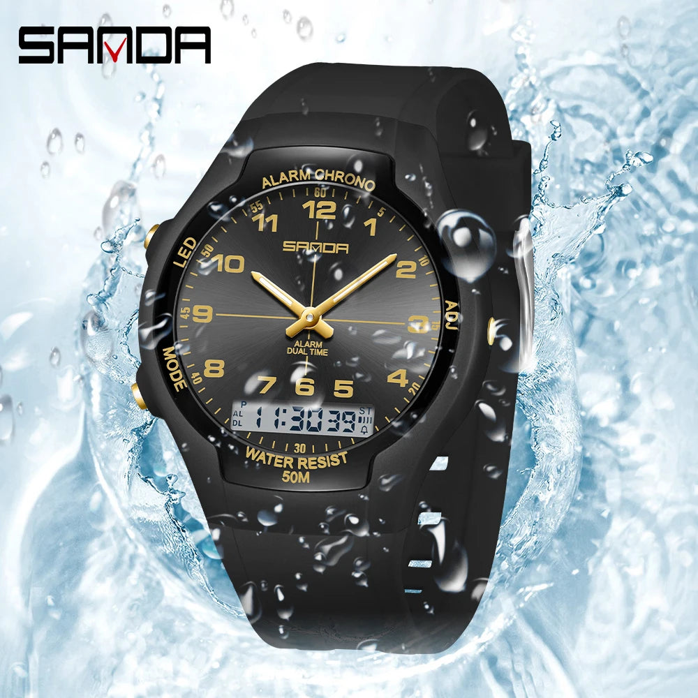 New Dual Display Electronic Watch