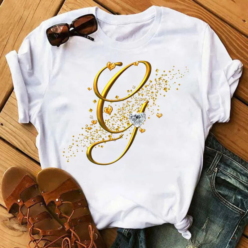 Fashion Women T-shirt Diamond