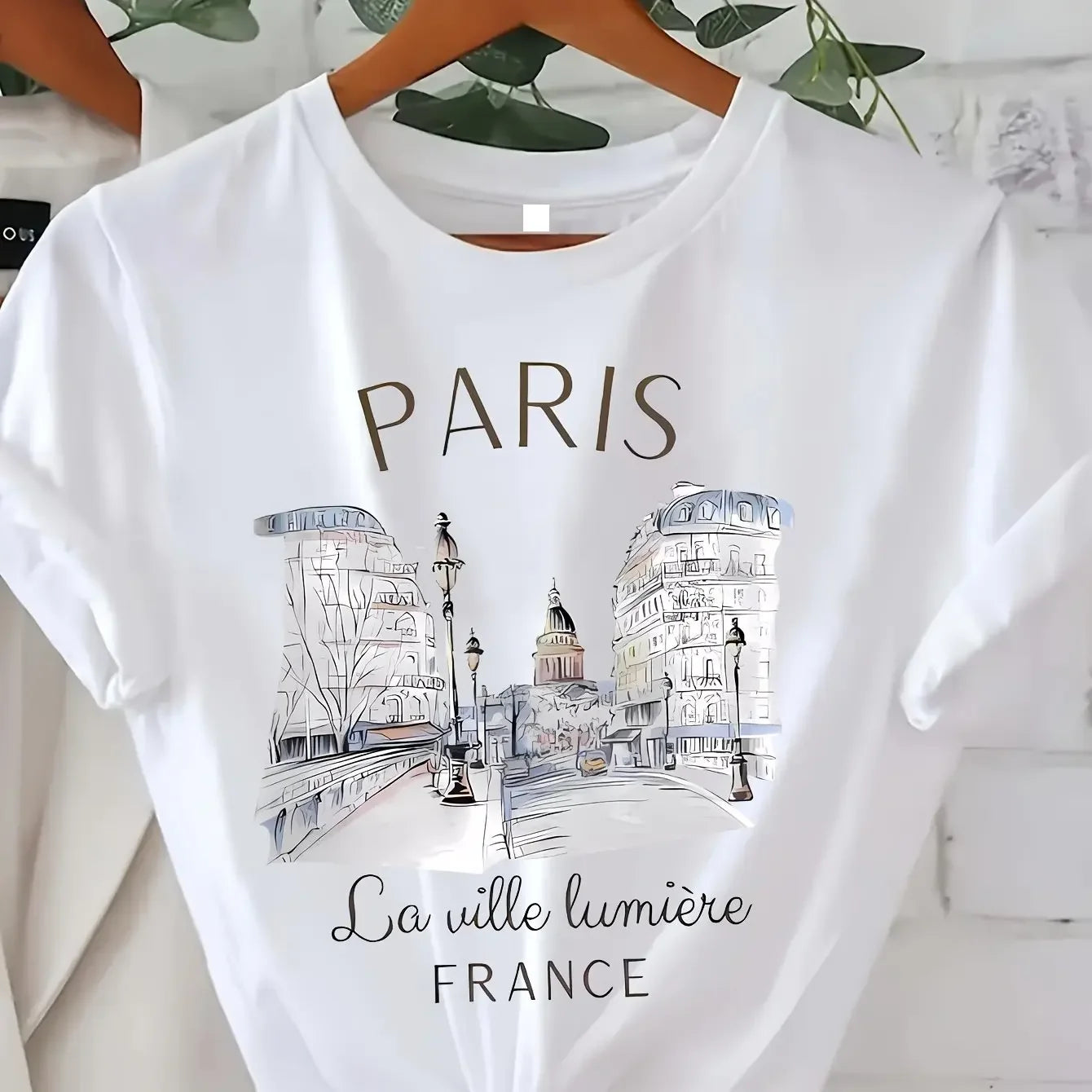 90s T Shirt Paris Women Print