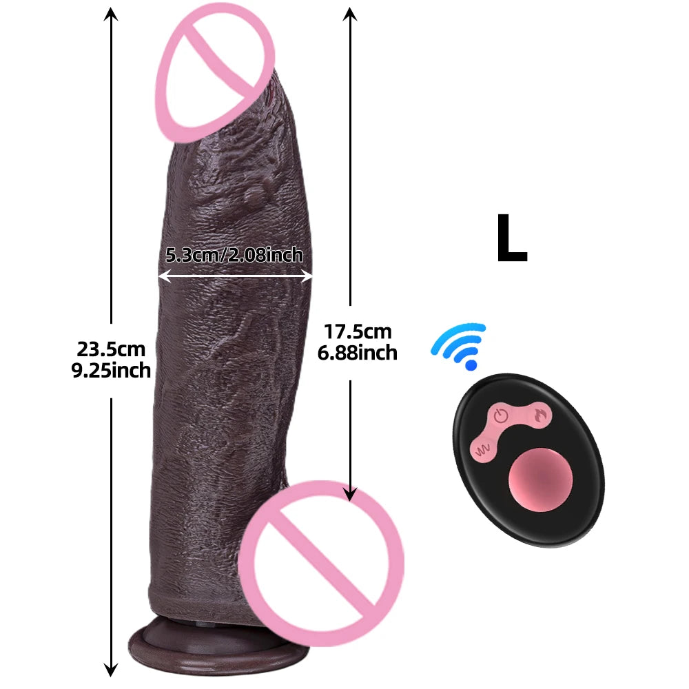 Spinning penis expansion vibratory massager female couple sex toys