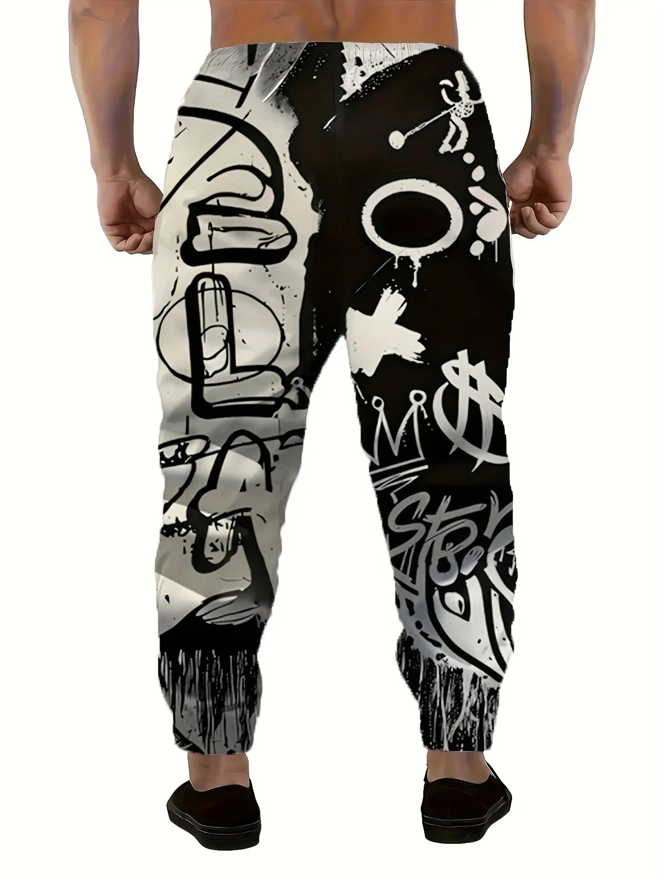 Men's Autumn Personalized Letter Graffiti