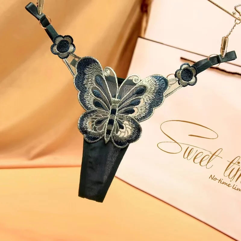 Sexy Lace Thong Women Butterfly