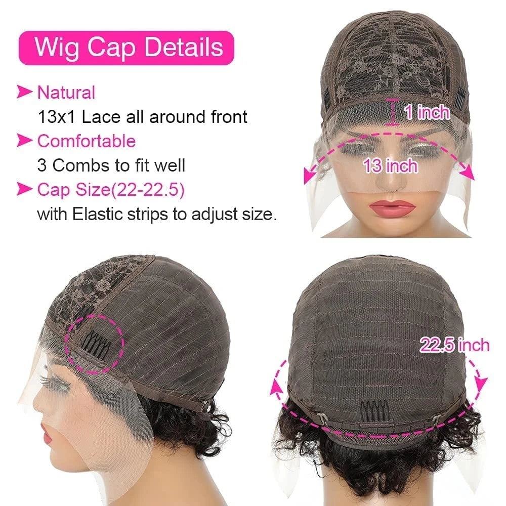 Cut Wig Transparent Lace Front Human Hair