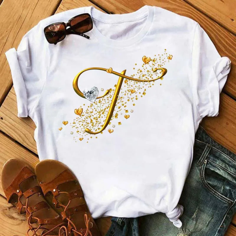 Fashion Women T-shirt Diamond