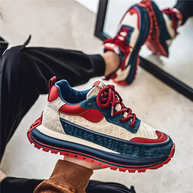 Thick Sole Men Chunky Sneakers Outdoor Wear