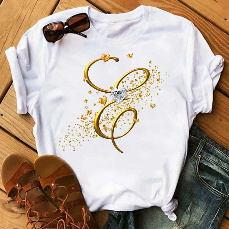 Fashion Women T-shirt Diamond