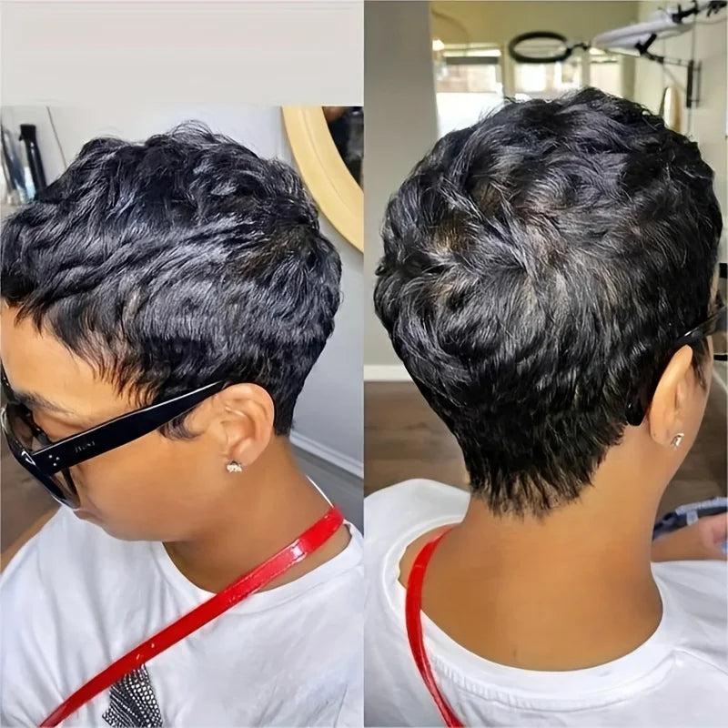 Short Pixie Cut Wig Human Hair For Women