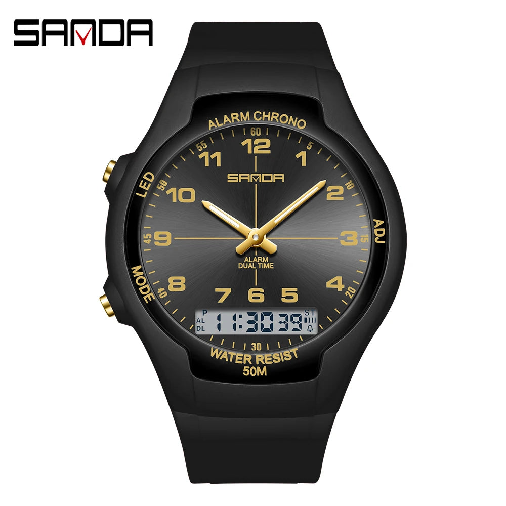 New Dual Display Electronic Watch
