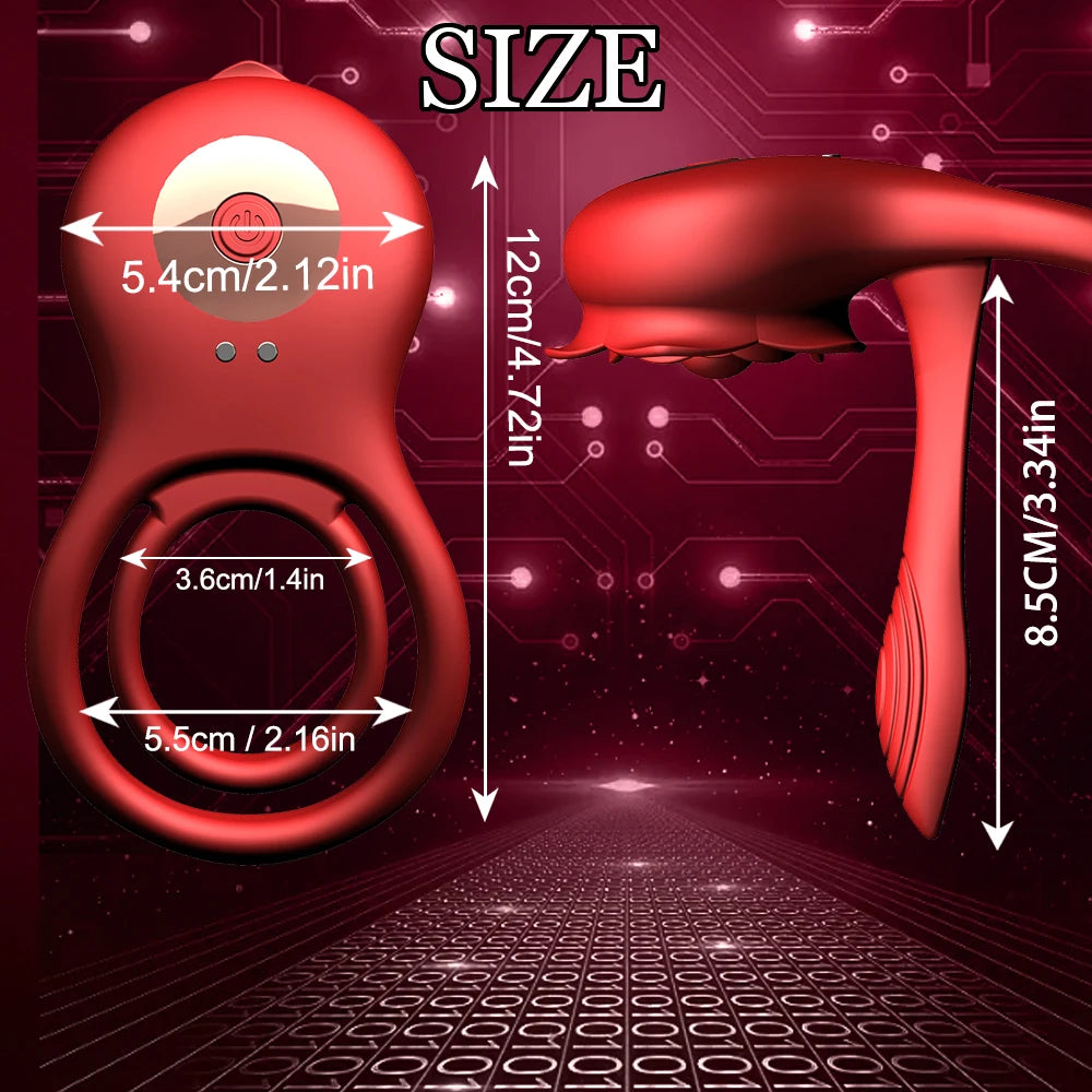 material Men's Penis Ring Vibrator Adult Sex Toys