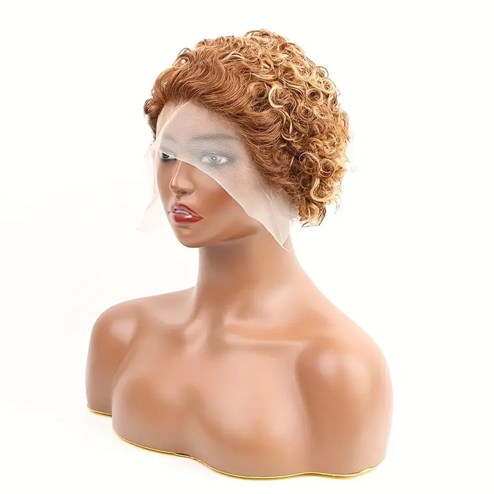 Pixie Cut Wigs Human Hair Short Curly Lace