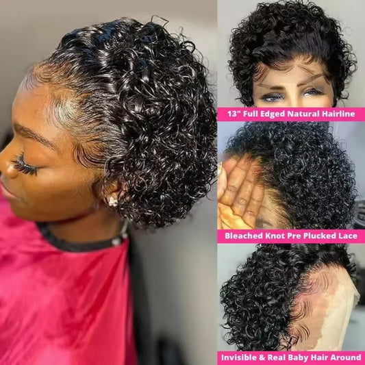 Lace Front Human Hair Wigs Brazilian 13x1