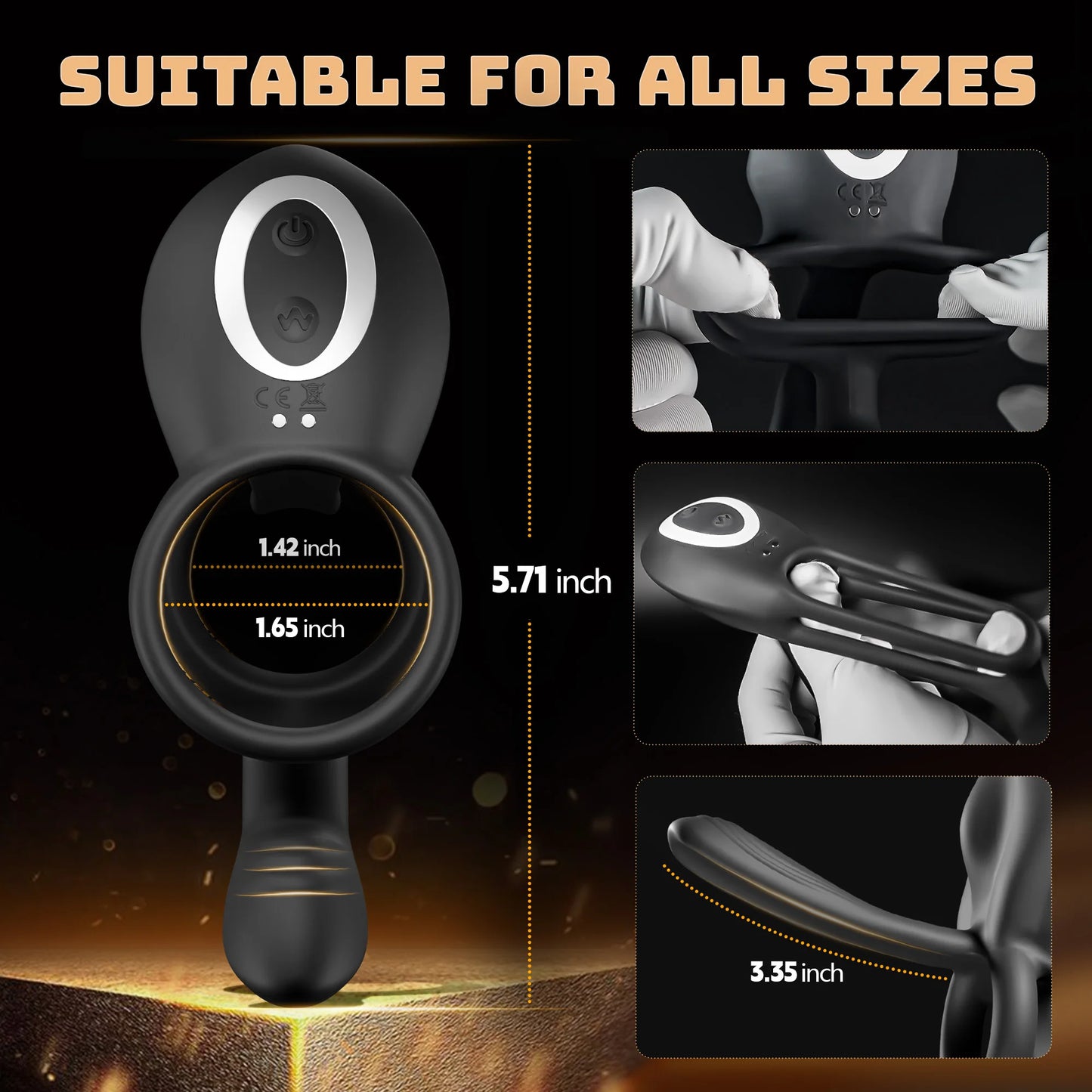 Vibrator Penis Ring G Spot Clit Stimulator Men Ejaculation