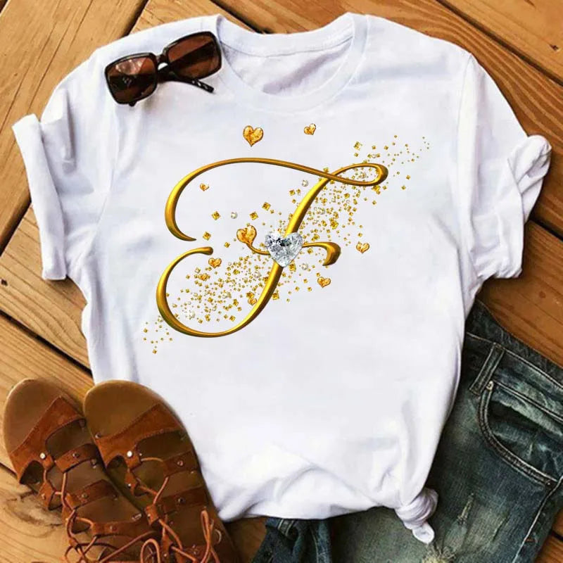 Fashion Women T-shirt Diamond