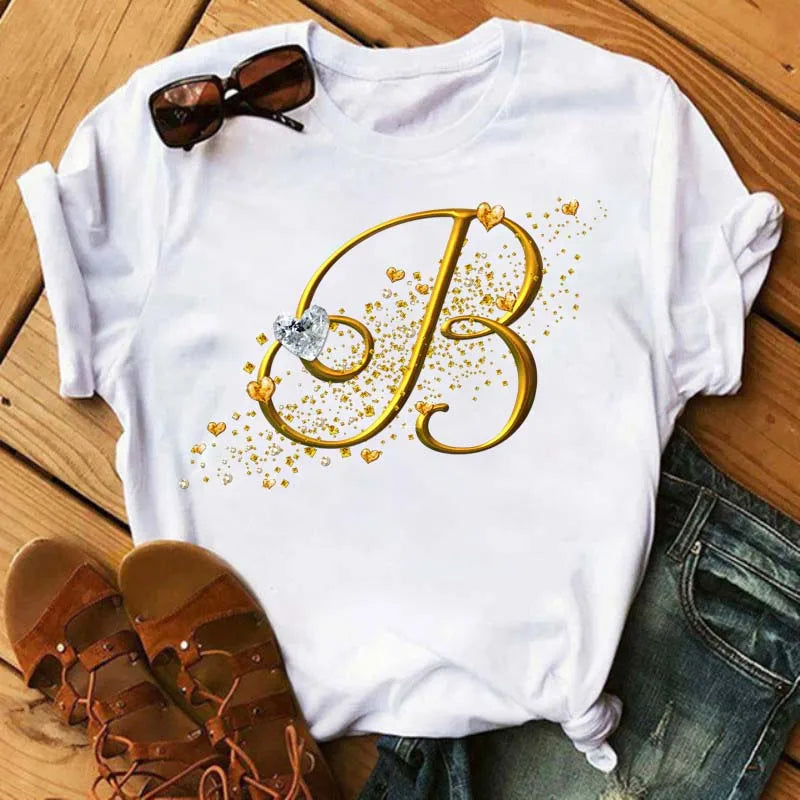 Fashion Women T-shirt Diamond