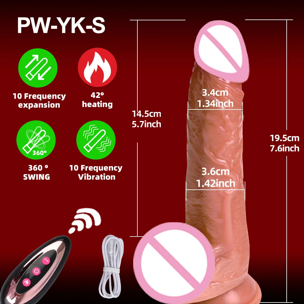 Vibrator Remote Control Heating Tongue Licking Clitoris