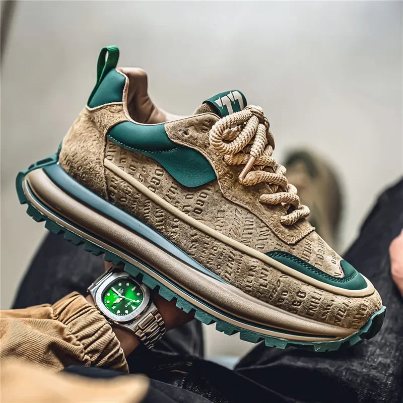 Thick Sole Men Chunky Sneakers Outdoor Wear