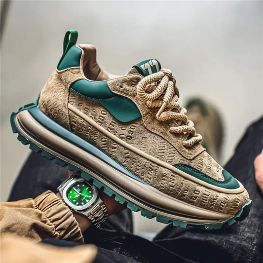 Thick Sole Men Chunky Sneakers Outdoor Wear